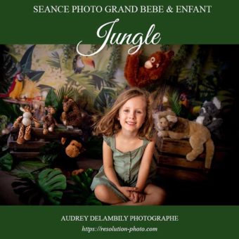 Séance photo avec décor Jungle pour enfants à Toulon